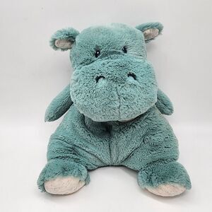 Baby Gund Oh So Snuggly Hippo Plush Floppy Lovey 12" Green Soft Beanie Bottom